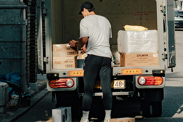 Mover Loading Boxes On Moving Truck In Las Vegas